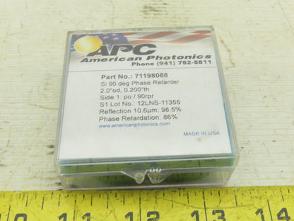 American Photonics 71198088 Si 90-? Phase Retarder 2"x 0.200"