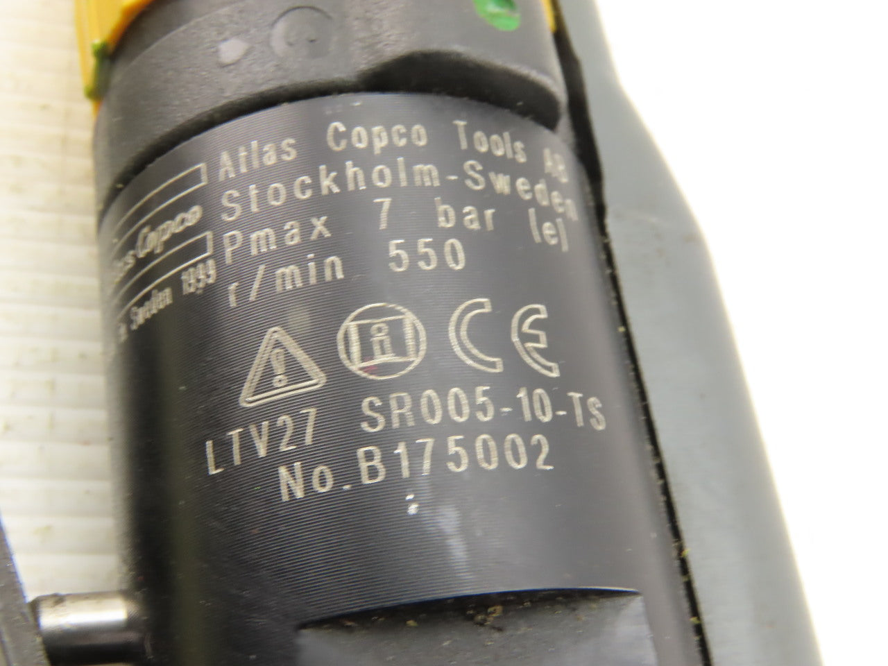 Atlas Copco LTV27 SR005-10-TS 3/8" Drive 90° Angle Nutrunner 550RPM Transducer