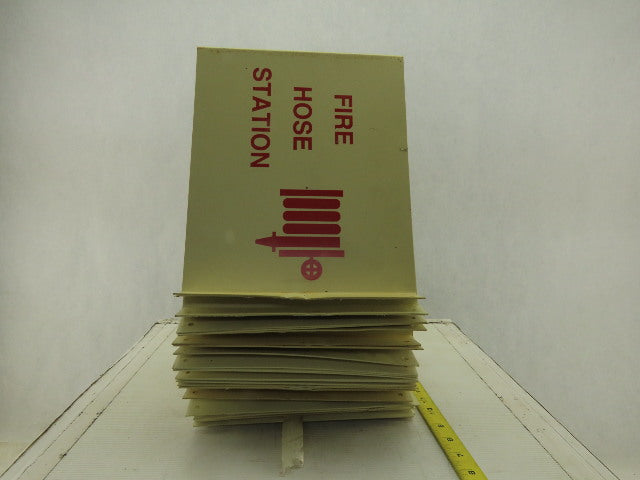 Plastic Fire Hose Station Sign 3 Dimensional 12x10" Lot Of 24