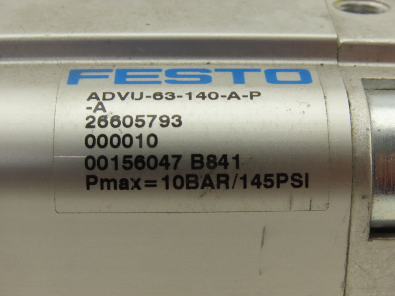 Festo ADVU-63-140-A-P Pneumatic Compact Air Cylinder 63mm Bore 140mm Stroke