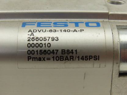 Festo ADVU-63-140-A-P Pneumatic Compact Air Cylinder 63mm Bore 140mm Stroke