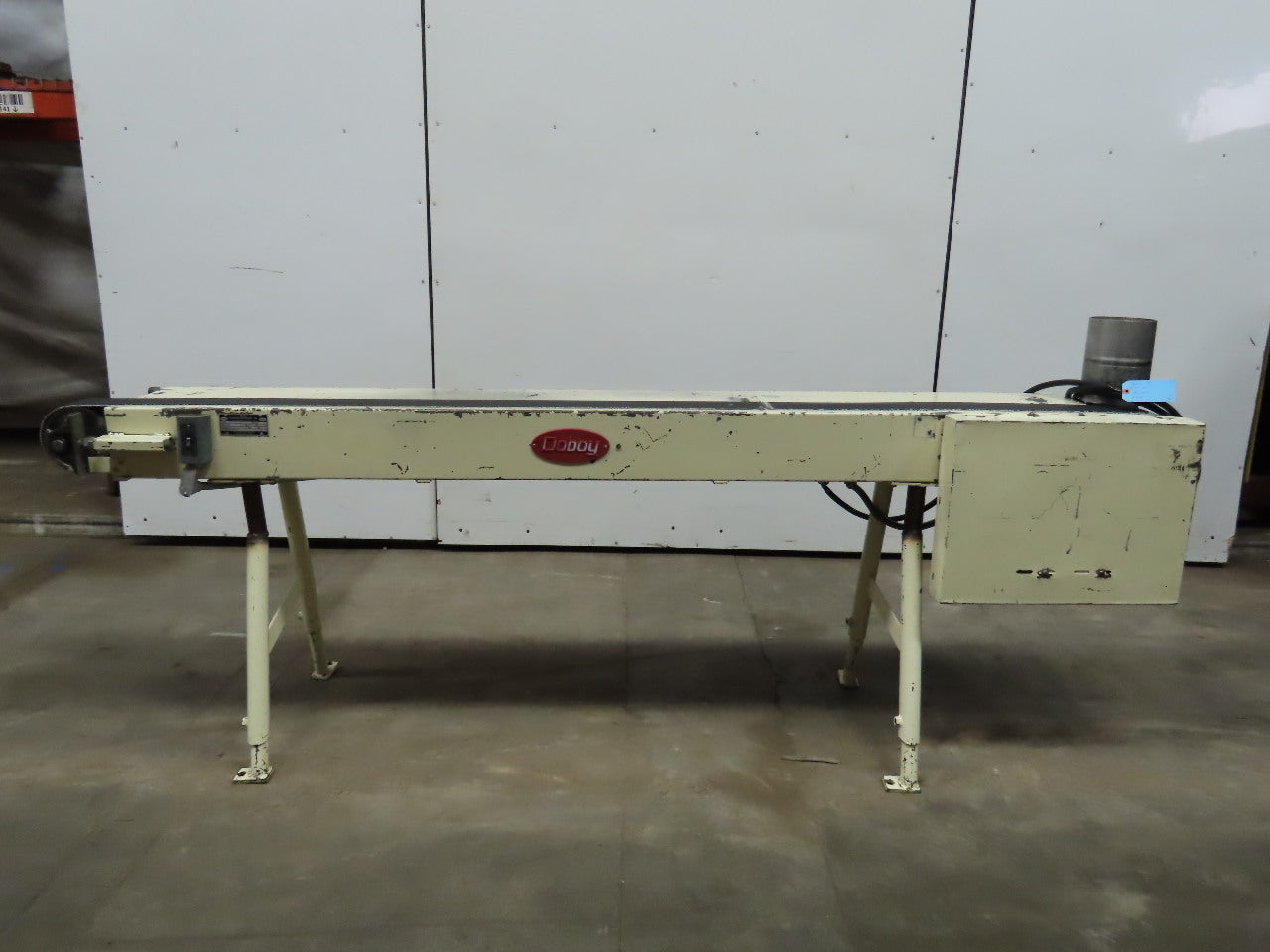 DOBOY 100" Slide Bed Conveyor 4" Belt 115V Single Phase 38.6 FPM 1Ph