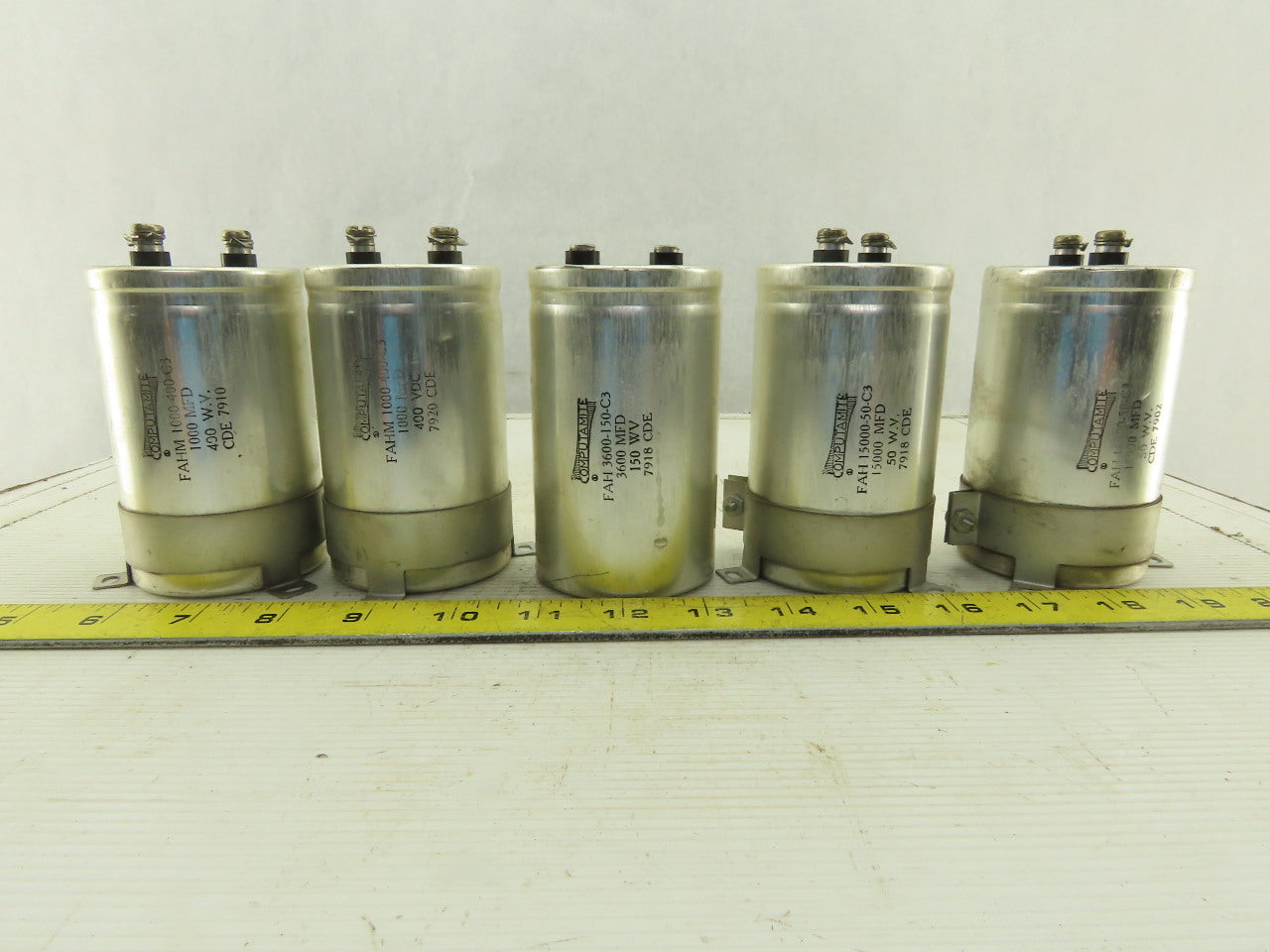 Computamite FAH 1500-50-C3 Mixed Lot Capacitors From Elox EDM Astra 100D Lot/ 5