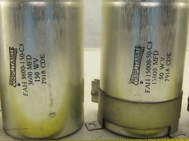 Computamite FAH 1500-50-C3 Mixed Lot Capacitors From Elox EDM Astra 100D Lot/ 5
