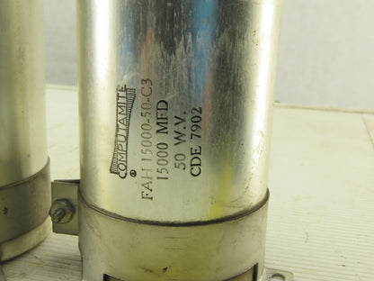 Computamite FAH 1500-50-C3 Mixed Lot Capacitors From Elox EDM Astra 100D Lot/ 5