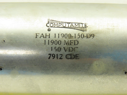 Computamite FAH-11900-150-D9 11900 MFD 150VDC Capacitor