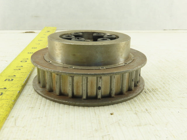 3.625" OD 27 Tooth 3/8" Pitch 5/8" Wide Taper Lock Bushed Timing Belt Pulley