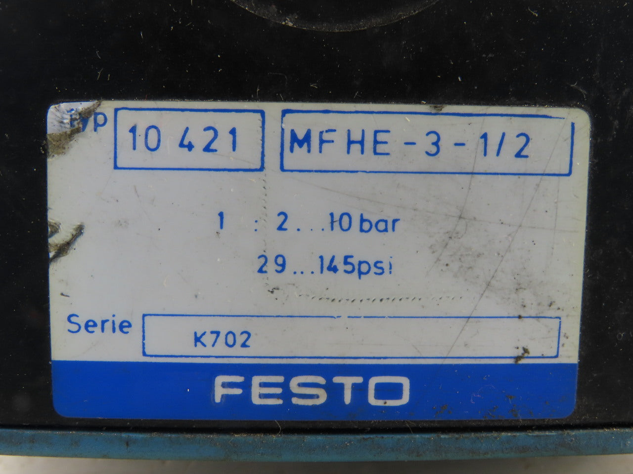 Festo 10421 MD HE-3-1/2 Pneumatic Solenoid Valve