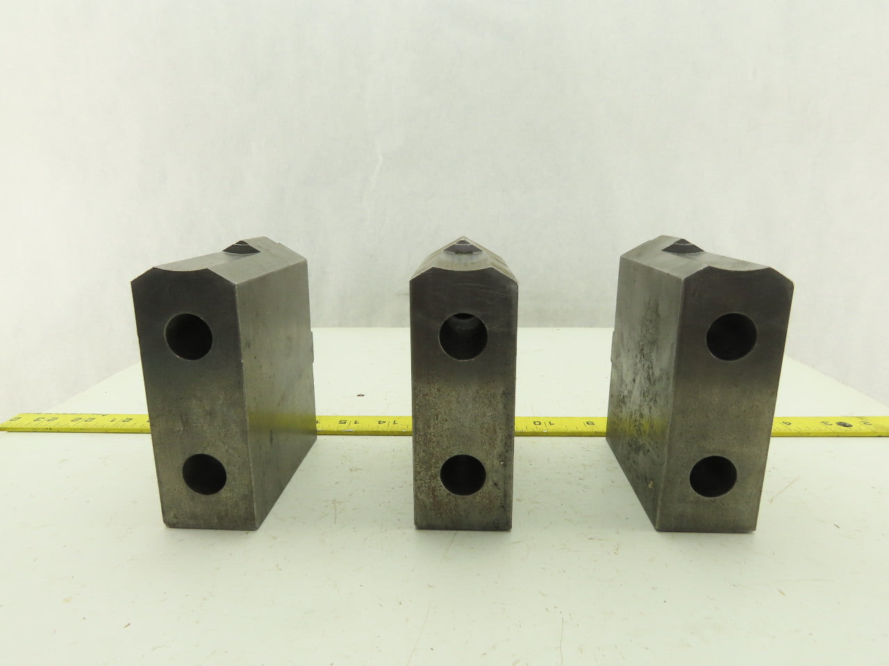 Collins Machine Works Steel Soft Jaws For Tongue & Groove Chuck Lot of 3