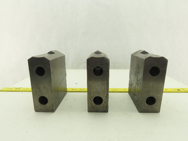 Collins Machine Works Steel Soft Jaws For Tongue & Groove Chuck Lot of 3