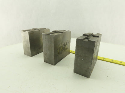 Collins Machine Works Steel Soft Jaws For Tongue & Groove Chuck Lot of 3