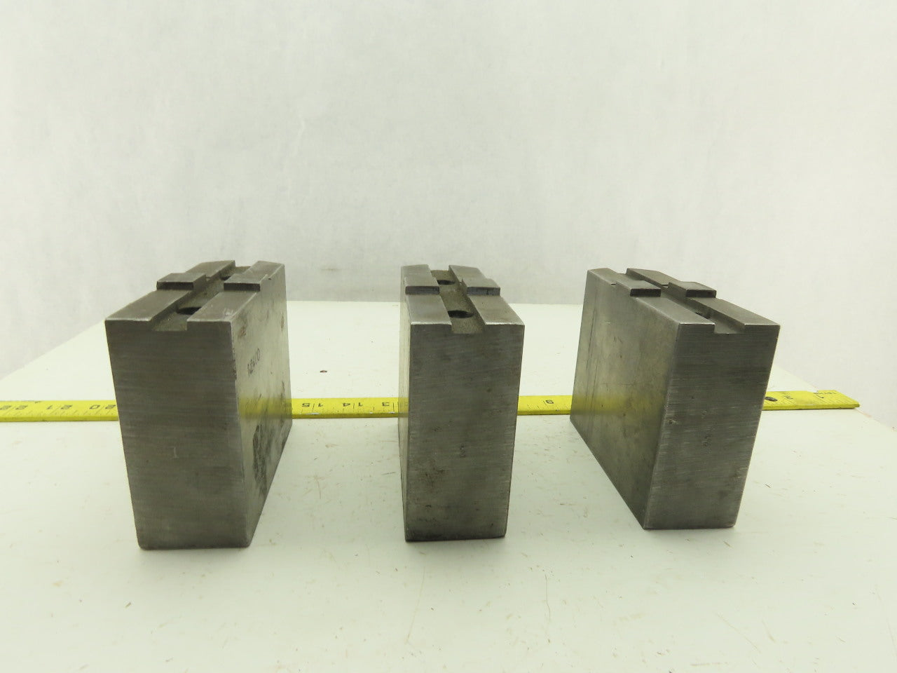 Collins Machine Works Steel Soft Jaws For Tongue & Groove Chuck Lot of 3