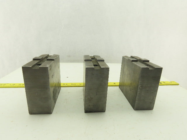 Collins Machine Works Steel Soft Jaws For Tongue & Groove Chuck Lot of 3