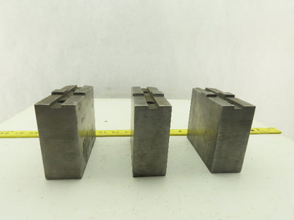 Collins Machine Works Steel Soft Jaws For Tongue & Groove Chuck Lot of 3