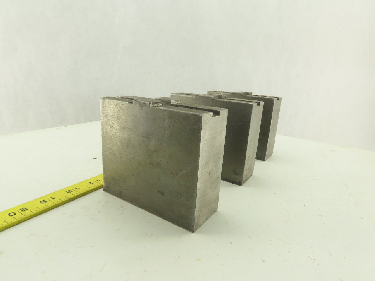 Collins Machine Works Steel Soft Jaws For Tongue & Groove Chuck Lot of 3