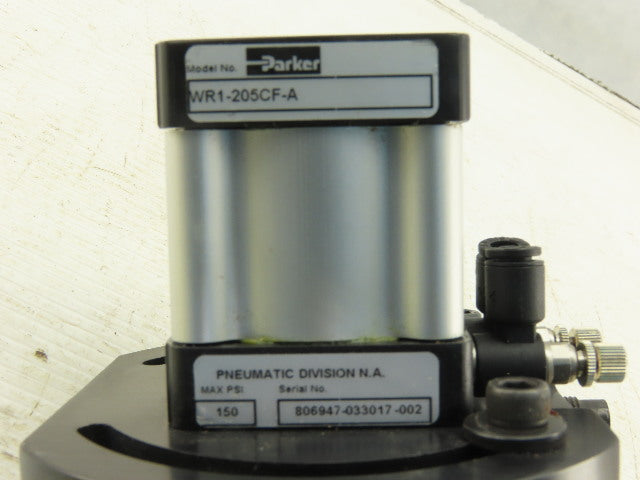 Parker WR1-205CF-A 15 Lb-In Torque 180° Wrist Rotary Actuator W/ Shock Absorbers