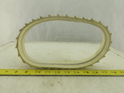 34mm 200mm Rubber Spiked Incline Endless Conveyor Belt Center Tracking 200mm