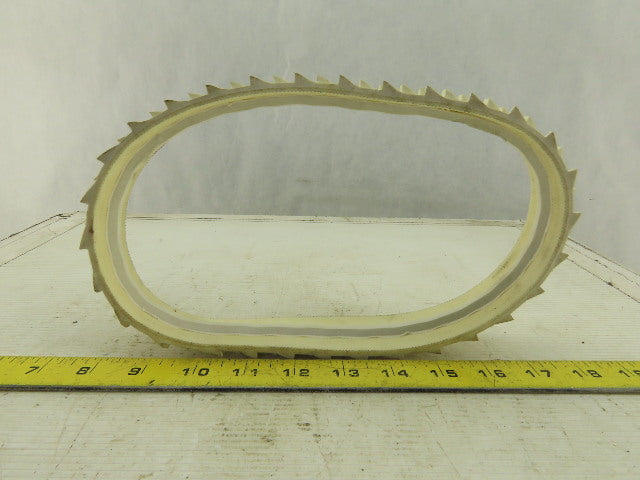 34mm 200mm Rubber Spiked Incline Endless Conveyor Belt Center Tracking 200mm