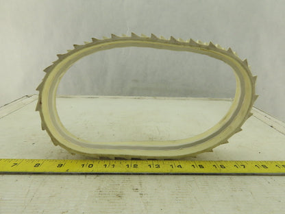 34mm 200mm Rubber Spiked Incline Endless Conveyor Belt Center Tracking 200mm
