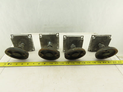 4" x 4" Modular Tube Aluminum Post Floor Leveling Feed Lot Of 4