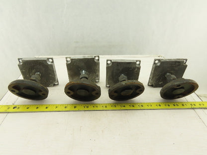 4" x 4" Modular Tube Aluminum Post Floor Leveling Feed Lot Of 4