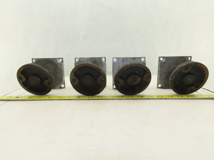 4" x 4" Modular Tube Aluminum Post Floor Leveling Feed Lot Of 4