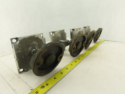 4" x 4" Modular Tube Aluminum Post Floor Leveling Feed Lot Of 4
