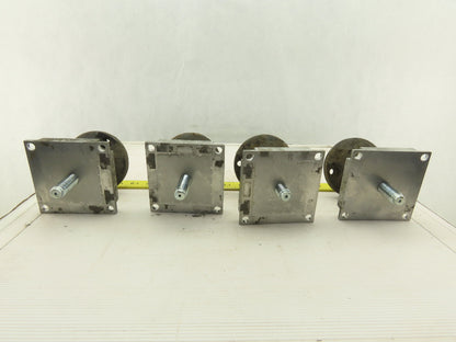 4" x 4" Modular Tube Aluminum Post Floor Leveling Feed Lot Of 4