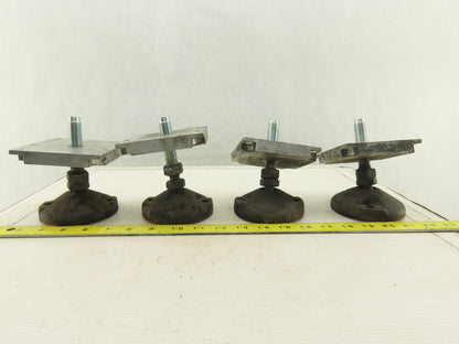 4" x 4" Modular Tube Aluminum Post Floor Leveling Feed Lot Of 4