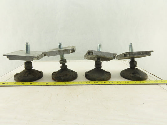 4" x 4" Modular Tube Aluminum Post Floor Leveling Feed Lot Of 4