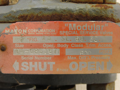 Maxon 13.SL.60.3C 2" NPT 600PSI Size 04 Modular Safety Shut Off Valve