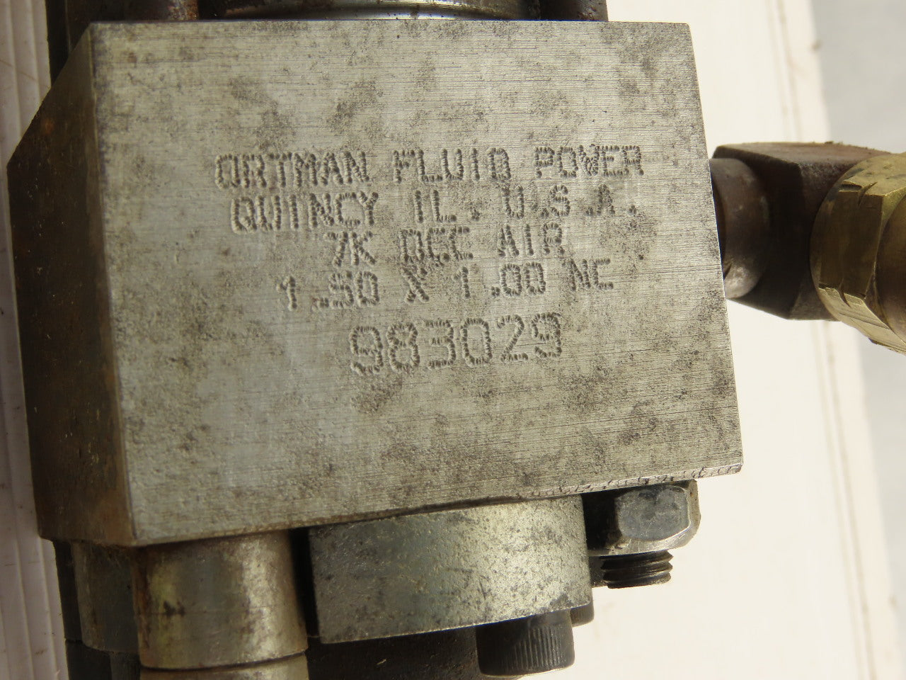 Ortman 1-1/2" Bore 1" Double Ended Stroke Tie Rod Air Cylinder 250 PSI
