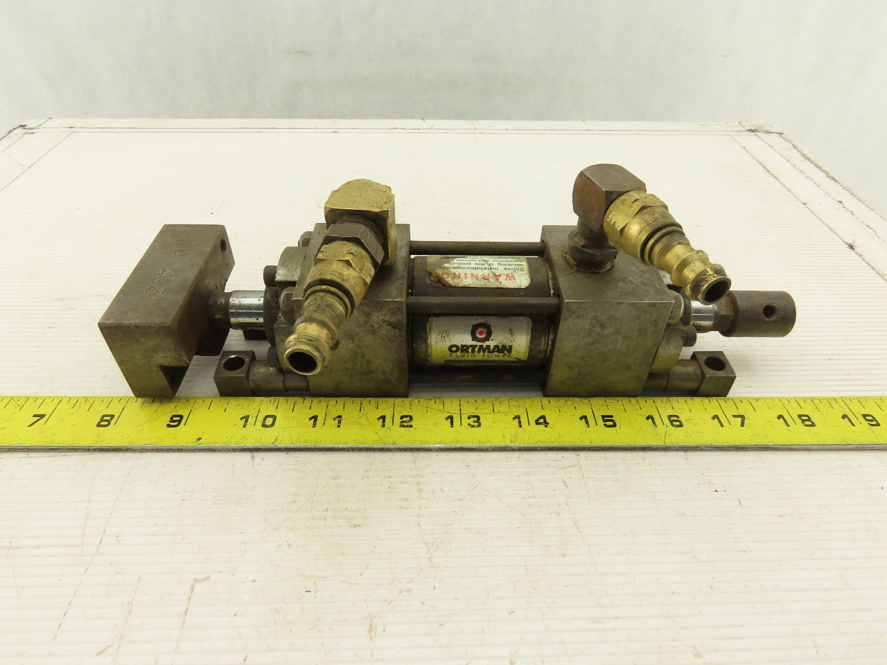 Ortman 1-1/2" Bore 1" Double Ended Stroke Tie Rod Air Cylinder 250 PSI