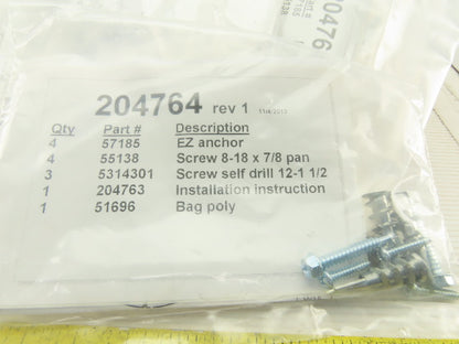 Witt Rock P2001B Integris Accessory Rail Block Wall Anchor Kit Lot Of 30