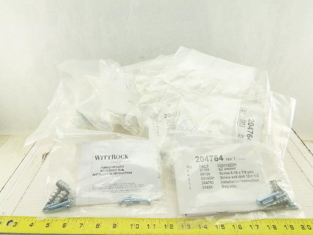Witt Rock P2001B Integris Accessory Rail Block Wall Anchor Kit Lot Of 30