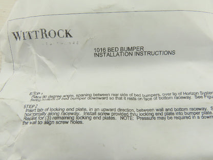 WittRock 1016 Sand Colored Locking End Plate Bed Bumper Kit Lot OF 2