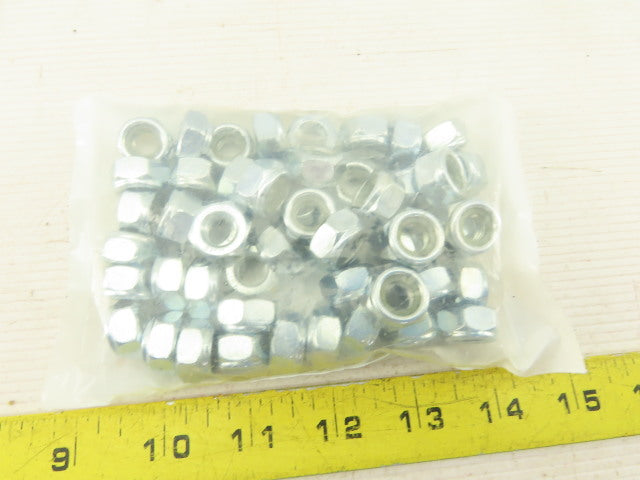 M10 Nylon Lock Nut Zinc Lot Of 50