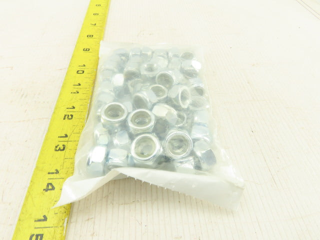 M10 Nylon Lock Nut Zinc Lot Of 50