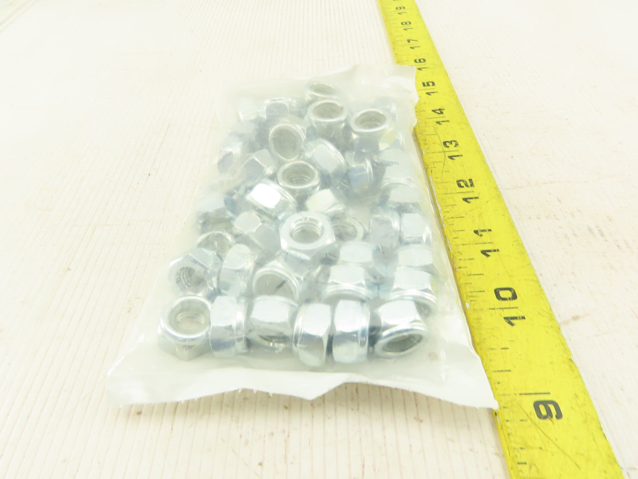 M10 Nylon Lock Nut Zinc Lot Of 50