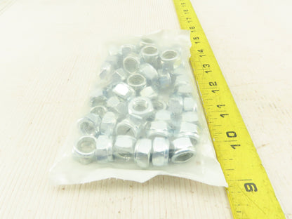 M10 Nylon Lock Nut Zinc Lot Of 50