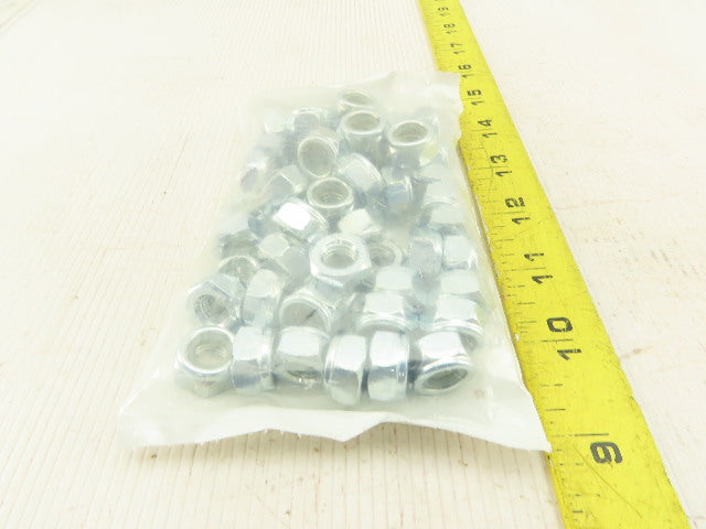 M10 Nylon Lock Nut Zinc Lot Of 50
