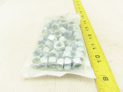 M10 Nylon Lock Nut Zinc Lot Of 50