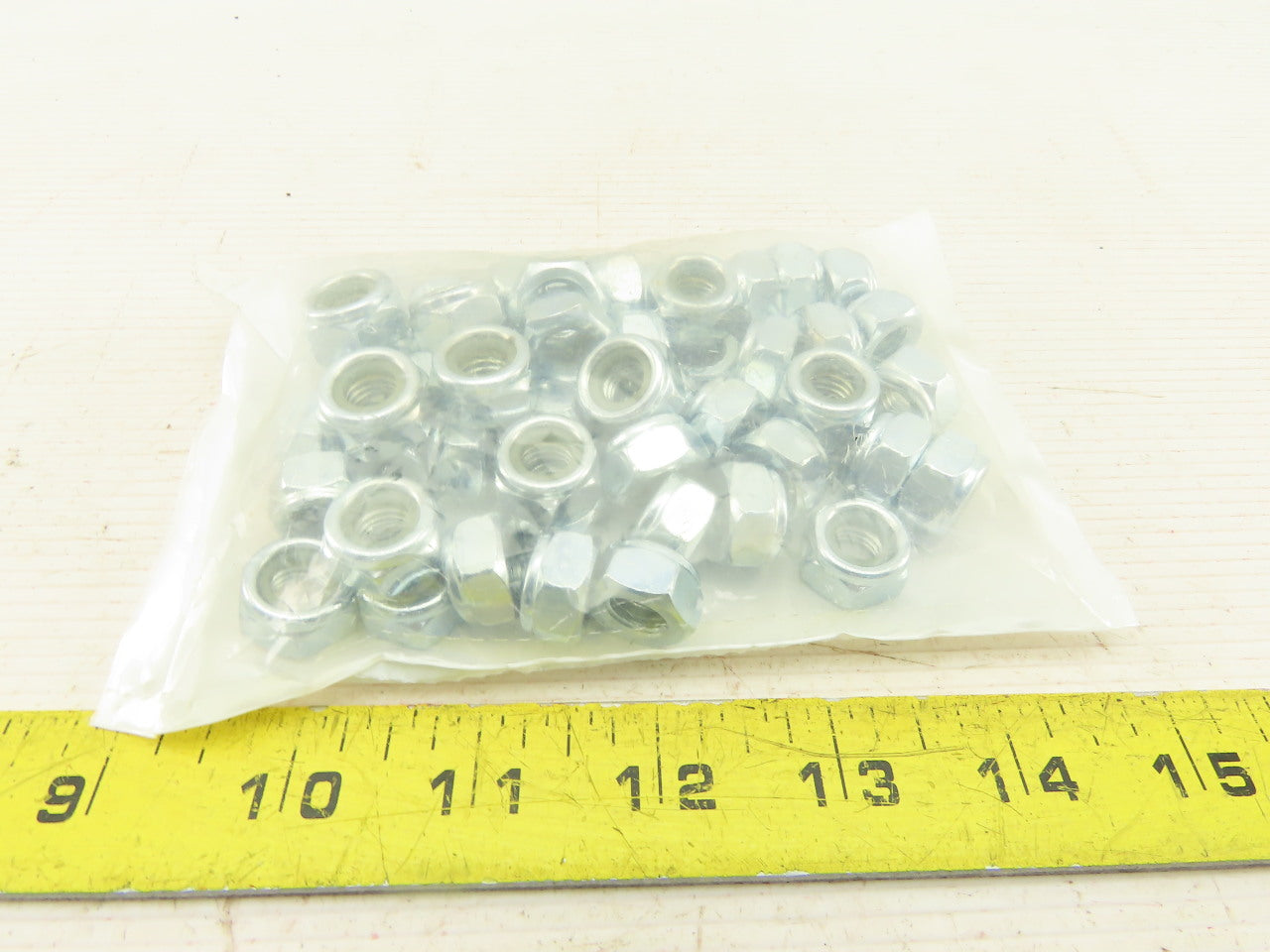 M10 Nylon Lock Nut Zinc Lot Of 50