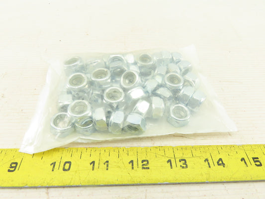 M10 Nylon Lock Nut Zinc Lot Of 50