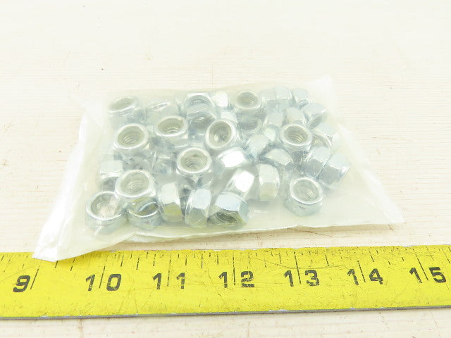 M10 Nylon Lock Nut Zinc Lot Of 50