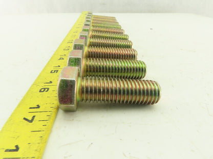 Infasco 5/8"-11 x 2" Hex Cap Screw Grade 8 Zinc Yellow Lot Of 10