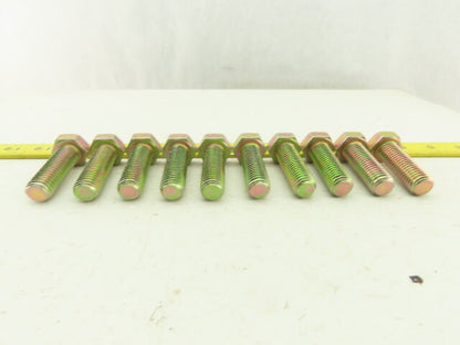 Infasco 5/8"-11 x 2" Hex Cap Screw Grade 8 Zinc Yellow Lot Of 10
