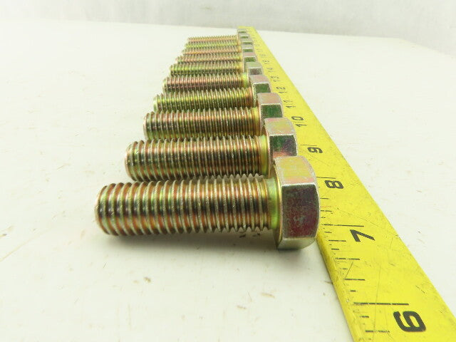 Infasco 5/8"-11 x 2" Hex Cap Screw Grade 8 Zinc Yellow Lot Of 10
