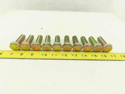 Infasco 5/8"-11 x 2" Hex Cap Screw Grade 8 Zinc Yellow Lot Of 10