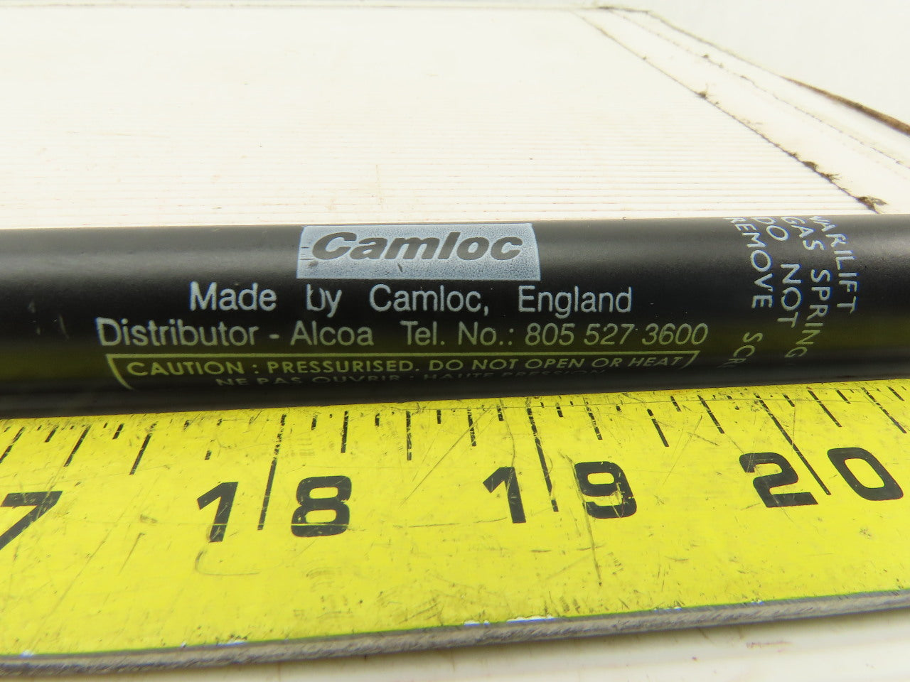 Camloc ECY8SA200239S8D Locking Gas Spring 650N 18" Long